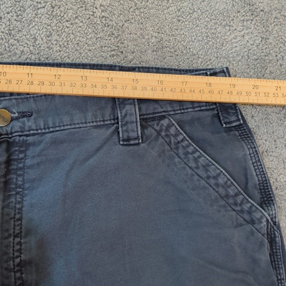 Carhartt B147 NVY Mens 40 Navy Blue Canvas Original Fit Carpenter Work Shorts - Picture 7 of 8